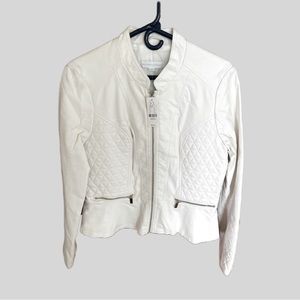 Brand New New York & Company White Leather Jacket size Medium